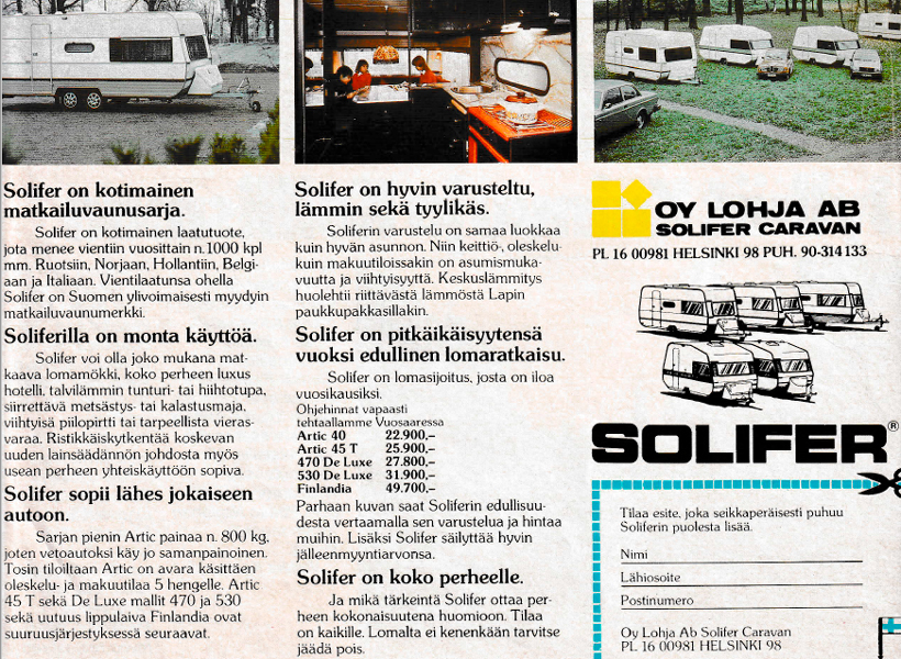 Peruutuspeilissä Solifer-matkailuvaunu – Uutta mallistoa lanseeraamassa ...